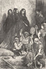 SPAIN. Seville in 1867. Street musicians 1880 old antique print picture