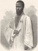 AFRICA. Native Official, west 1880 old antique vintage print picture