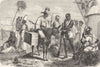 MARKETS. Foulah & Kafir Traders 1880 old antique vintage print picture