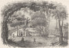RAROTONGA. Ascent of Mist Peak, Native Houses 1880 old antique print picture