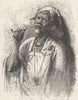 AFRICA. South Africa. Native Chief, Central 1880 old antique print picture