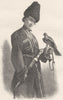 IRAN. Persian Falconer 1880 old antique vintage print picture