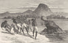 SOUTH AFRICA. Last struggle. Hippo hunting 1880 old antique print picture