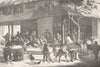 JAPAN. A Wayside Inn 1880 old antique vintage print picture