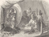 JAPAN. Japanese Musicians 1880 old antique vintage print picture