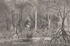 AUSTRALIA. Escape of Black Fellow 1880 old antique vintage print picture