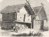 BALTICS. Livonia. Lettish farm 1880 old antique vintage print picture