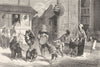 JAPAN. Boy Tumblers & Street-Tokyo 1880 old antique vintage print picture