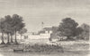 SENEGAL. Senegambia. French village, river 1880 old antique print picture