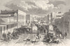 TOWNS. A town, Plains 1880 old antique vintage print picture