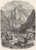 AUSTRIA. Dolomites. Tyrol 1880 old antique vintage print picture