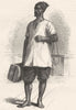 SENEGAL. Senegambia. A Porter of 1880 old antique vintage print picture