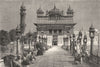 INDIA. Temple at Amritsar 1880 old antique vintage print picture