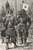 JAPAN. Tycoon's guards 1880 old antique vintage print picture