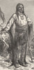 COLORADO. Ute Chief 1880 old antique vintage print picture