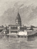 PAKISTAN. Tomb of Runjeet Singh, Lahore 1880 old antique vintage print picture