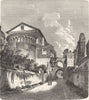 ROME. Church St John & Paul 1880 old antique vintage print picture