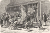 JAPAN. Street Mountebanks in Tokyo 1880 old antique vintage print picture