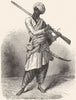 INDIA. Kashmir. Mountaineer of 1880 old antique vintage print picture