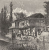 INDIA. Kashmir. House at Srinuggur 1880 old antique vintage print picture