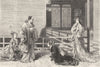 JAPAN. Domestic a Daimio's House 1880 old antique vintage print picture