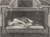 ROME. Tomb of St Cecilia 1880 old antique vintage print picture