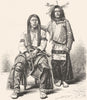 OREGON. Indians of 1880 old antique vintage print picture