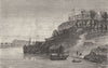 SENEGAL. Senegambia. Fort Bakel 1880 old antique vintage print picture