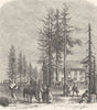 WASHINGTON. Puget Sound & North railway 1880 old antique vintage print picture