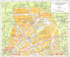 PARIS. 19e Arrondissement La Villette 1920 old antique vintage map plan chart