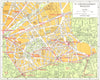 PARIS. 19e Arrondissement Belleville 1920 old antique vintage map plan chart