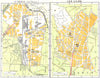 PARIS. St Denis(La Plaine); Les Lilas 1920 old antique vintage map plan chart