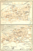 ITALY. Citta di Castello; Gubbio. Town plans 1924 old antique map chart