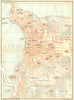 ITALY. Ancona. Town plan 1924 old antique vintage map chart