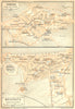 ITALY. Urbino; Macerata. Town plans 1924 old antique vintage map chart