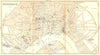 GIRONDE. Bordeaux 1889 old antique vintage map plan chart