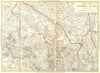 PYRÉNÉES-ATLANTIQUES. Western Pyrenees. Road & Rail area of Pau 1889 old map