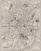 HAUTE-VIENNE. Limoges 1923 old antique vintage map plan chart