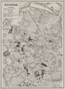 CHER. Bourges 1923 old antique vintage map plan chart