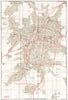 MEXICO CITY town/city plan de la cuidad 1968 old vintage map chart