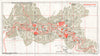 GUANAJUATO town/city plan de la cuidad. Mexico 1968 old vintage map chart