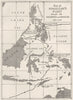 PHILIPPINES. Discovery. Route of Magellan; Moluccas, 1521-22; sketch map 1942