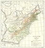 USA. US in 1790-1800 1942 old vintage map plan chart