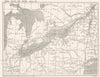 USA. The Seat of War, 1812-1814 1942 old vintage map plan chart