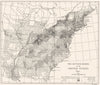 USA. Northern States, 1820-1850. settled region of US 1840 1942 old map