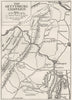 USA. 1863-1865. The Gettysburg Campaign, sketch map 1942 old vintage chart