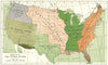 USA. 1863-1865. The Territorial Growth of the United States 1942 old map