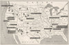 USA. Agriculture. Irrigation projects & Roster of Federal Dams, sketch map 1942