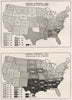 USA. Agriculture. Tenant Farmers, 1880(% of all); 1930(%) sketch map 1942