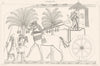 KINGS. Le Roi sur son char, au retour d'une Bataille 1875 old antique print